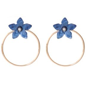 SugarFix Flower Hoop Stud Earrings (NWOT)